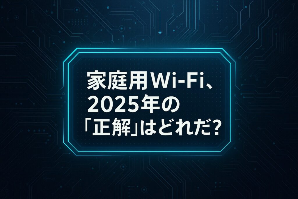 2025年おすすめWi-Fiルーター5選｜一人暮らし・ファミリー向けに最適な機種とは？