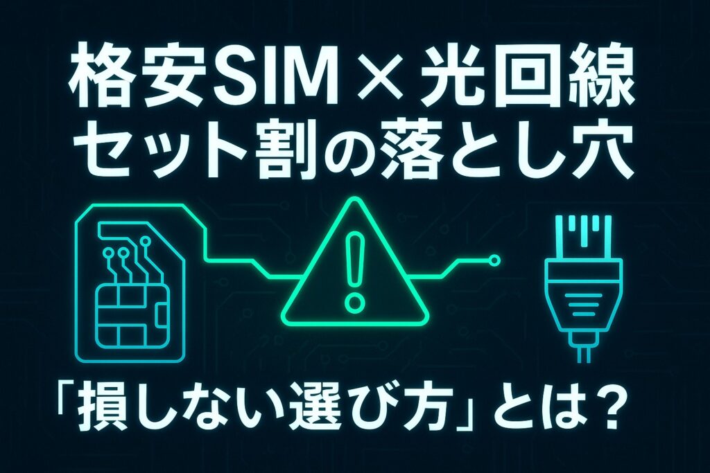 格安SIM×光回線セット割の落とし穴｜本当にお得な選び方とは？
