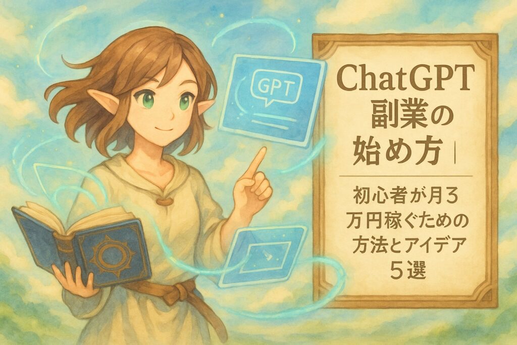 ChatGPT副業の始め方｜初心者が月3万円稼ぐための方法とアイデア5選