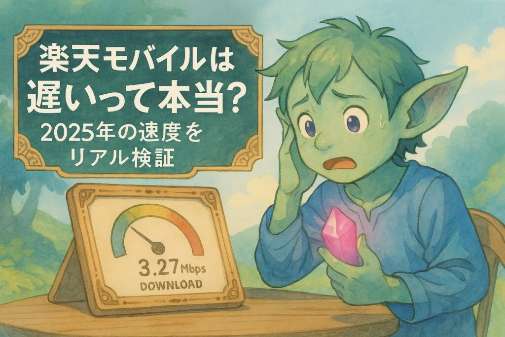 楽天モバイルは遅いって本当？2025年の速度をリアル検証