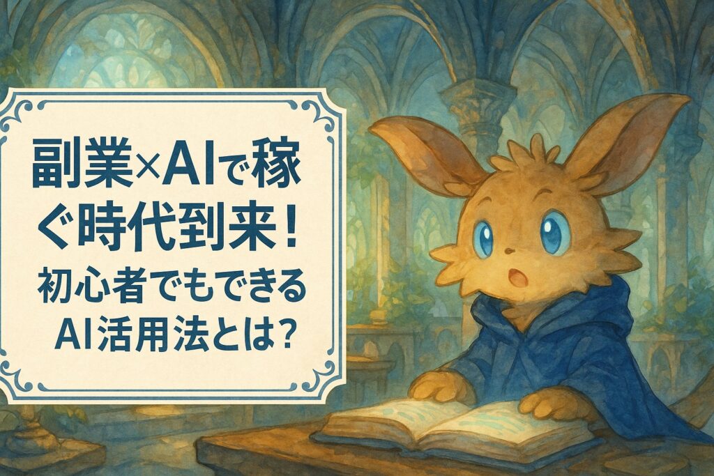 副業×AIで稼ぐ時代到来！初心者でもできるAI活用法とは？