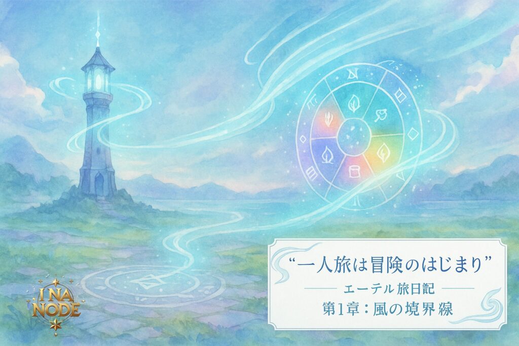 “一人旅は冒険のはじまり”｜エーテル旅日記 第1章：風の境界線