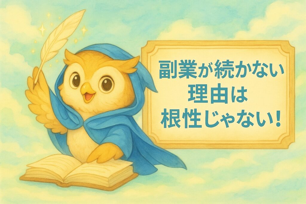 副業が続かない理由は“根性”じゃない？