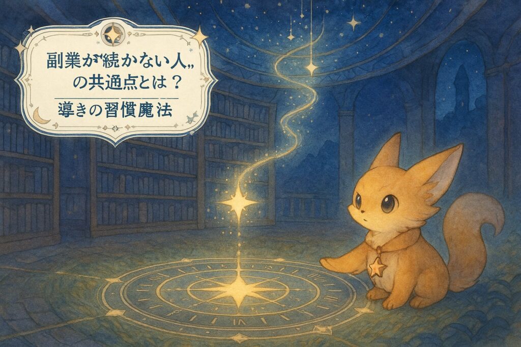 副業が“続かない人”の共通点とは？導きの習慣魔法