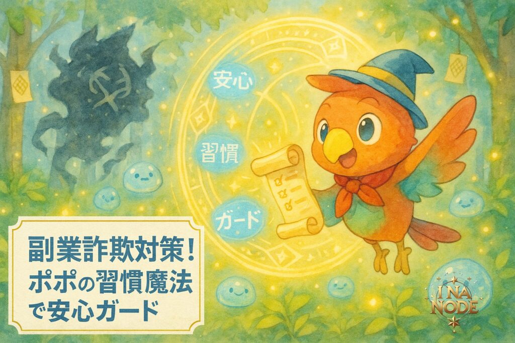 副業詐欺対策！ポポの習慣魔法で安心ガード
