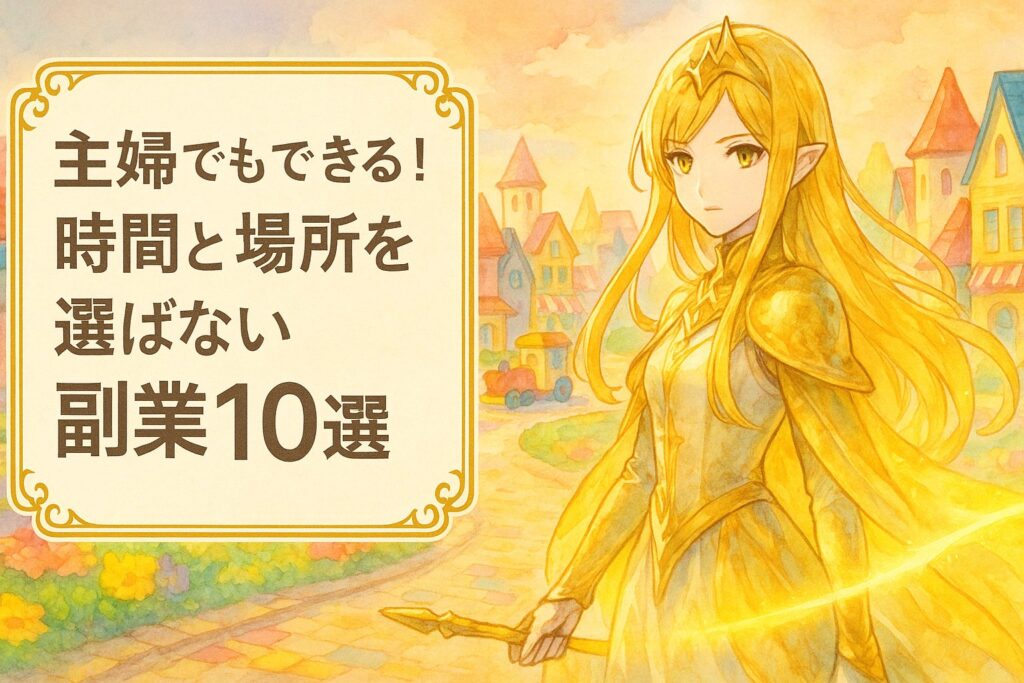 主婦でもできる！時間と場所を選ばない副業10選
