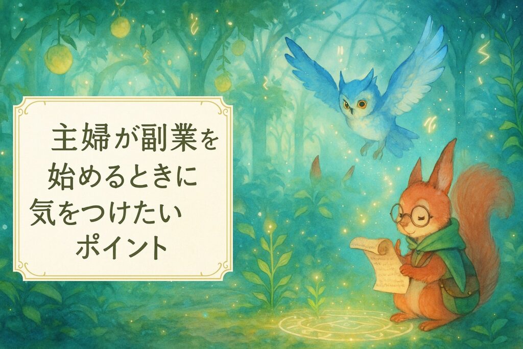 主婦が副業を始めるときに気をつけたいポイント