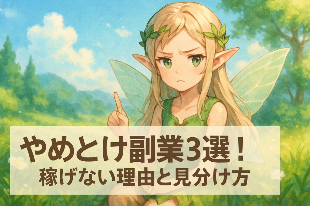 やめとけ副業3選！稼げない理由と見分け方