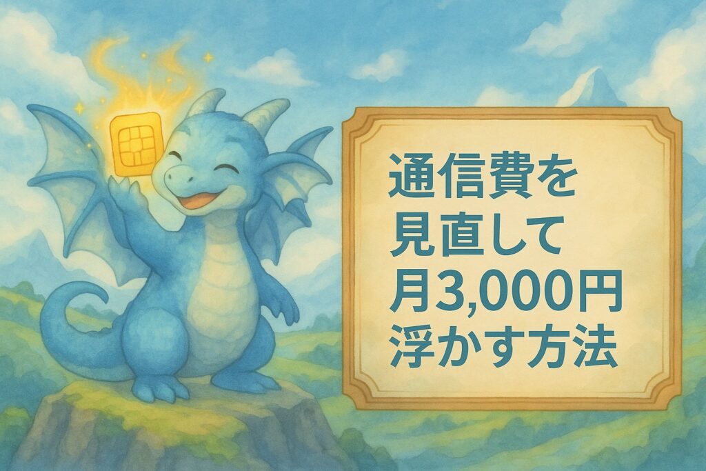 通信費を見直して月3,000円浮かす方法