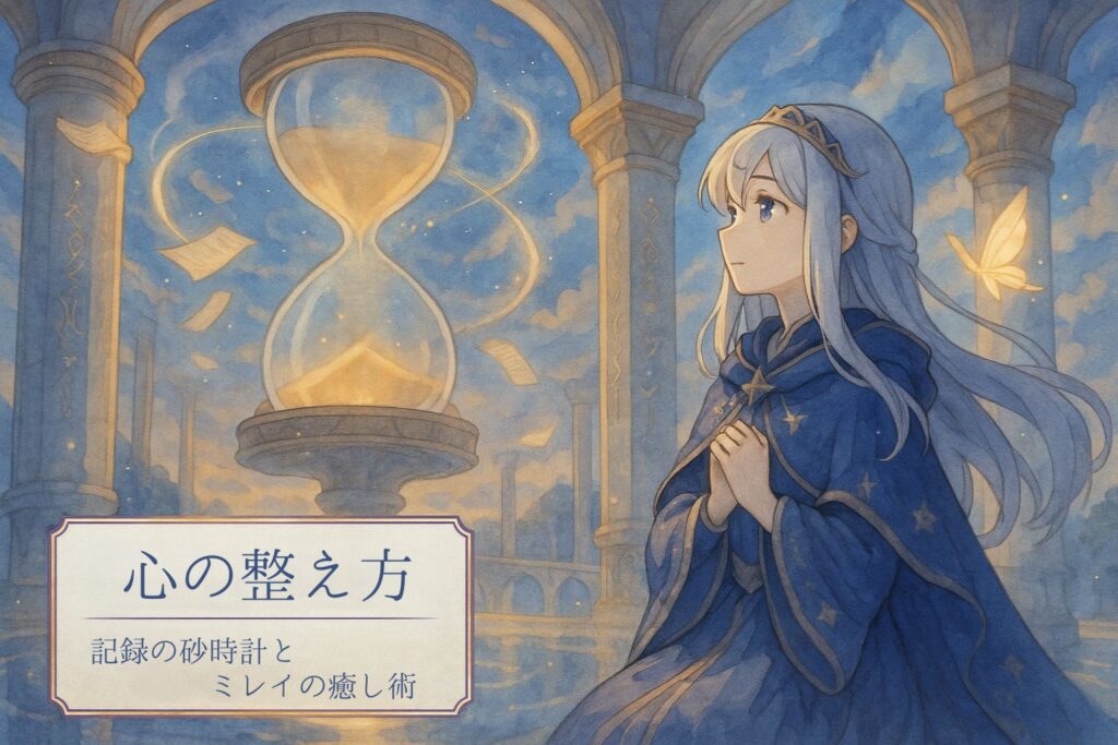 心の整え方｜記録の砂時計とミレイの癒し術