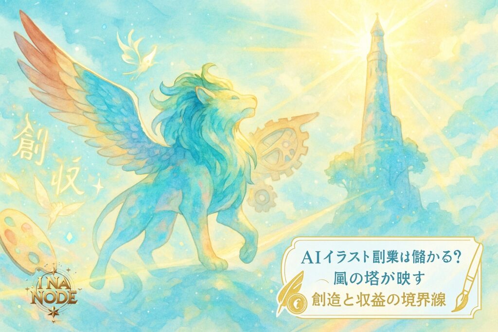 AIイラスト副業は儲かる？風の塔が映す“創造と収益の境界線”