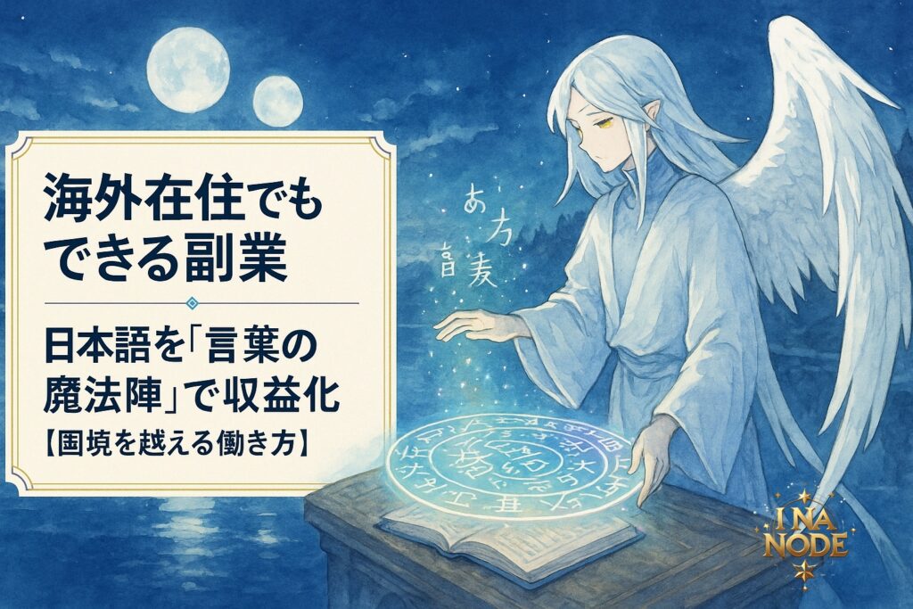 海外在住でもできる副業｜日本語を“言葉の魔法陣”で収益化【国境を越える働き方】