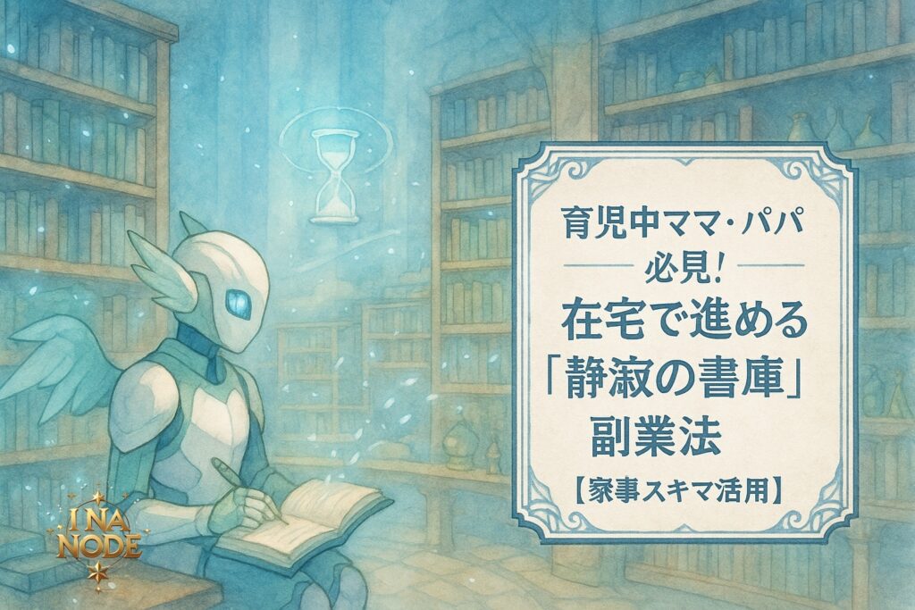 育児中ママ・パパ必見！在宅で進める“静寂の書庫”副業法【家事スキマ活用】