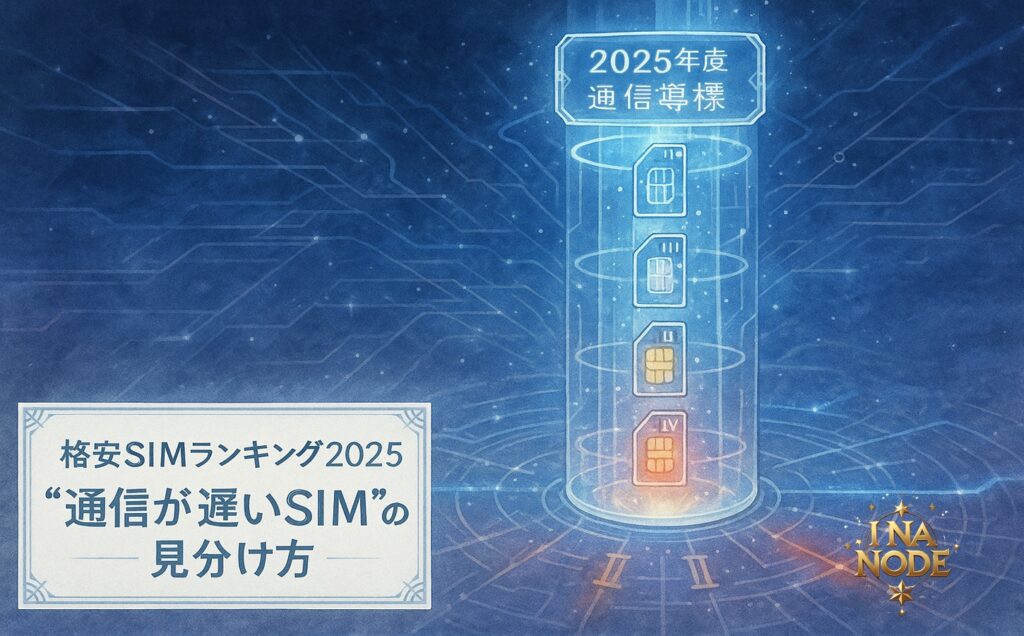 格安SIMランキング2025｜“通信が遅いSIM”の見分け方