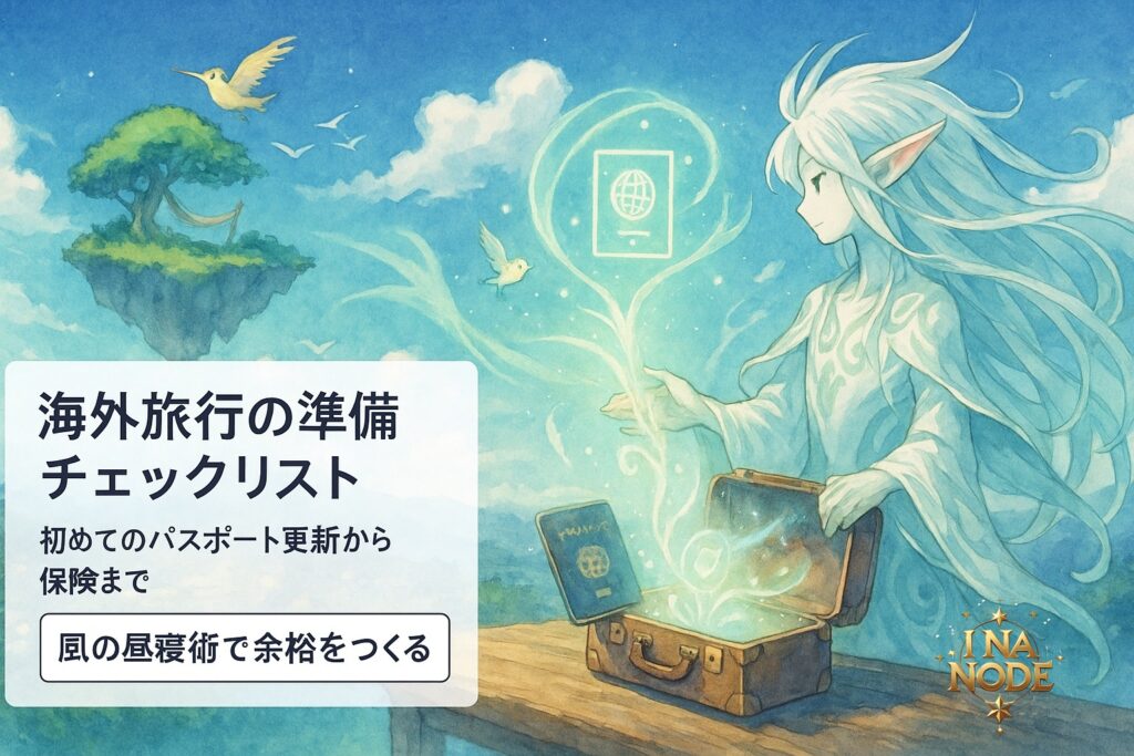 海外旅行の準備チェックリスト 初めてのパスポート更新から保険まで 風の昼寝術で余裕をつくる