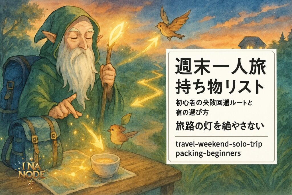 週末一人旅の持ち物リスト 初心者の失敗回避ルートと宿の選び方 旅路の灯を絶やさない