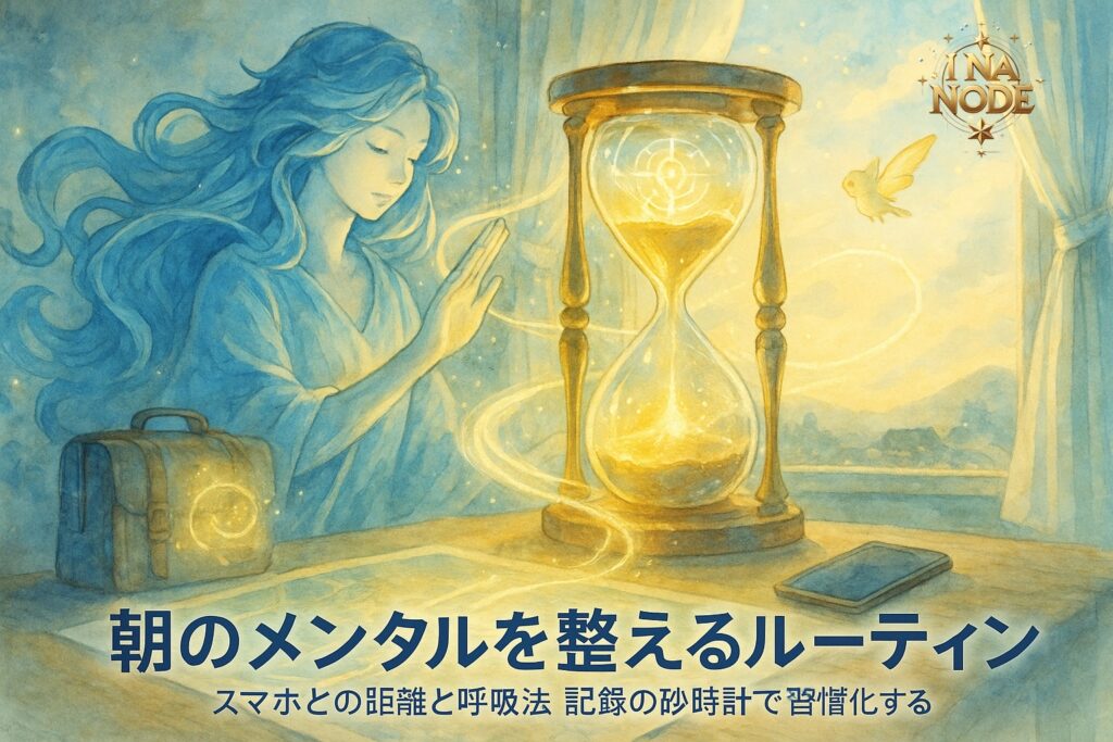 朝のメンタルを整えるルーティン スマホとの距離と呼吸法 記録の砂時計で習慣化する
