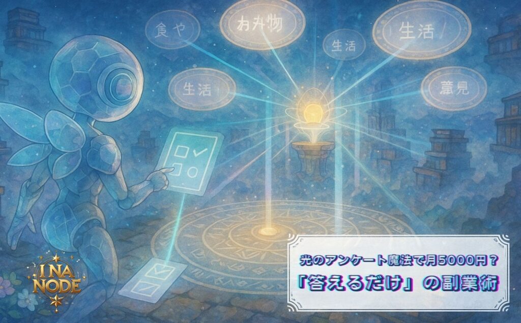 “答えるだけ”の副業術！光のアンケート魔法で月5000円？