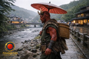 Rain Paths and Red Horns in Kyoto