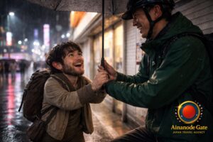 Rain-Steady Steps in Shibuya