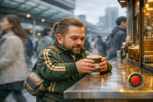 Cloud-Swept Deck Rhythm in Umeda