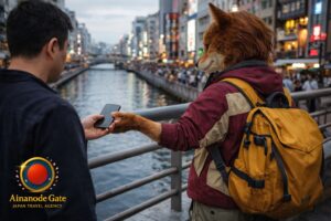 Side-Follow Drift Along Osaka’s Dotonbori