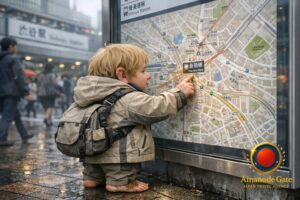 Slow Trace Across Shibuya Clouds