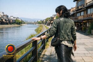 Guardrail Breath Along Kamogawa Morning